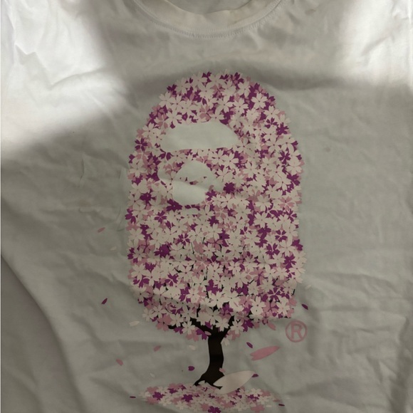 Bape Other - White Bape Sakura tshirt with bag